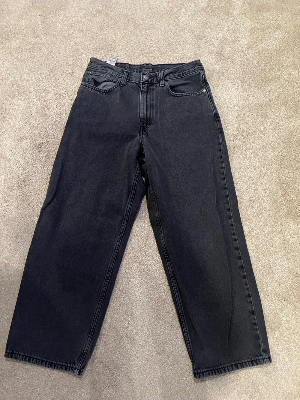 Levi's Men's Relaxed Black Wide-Leg Jeans